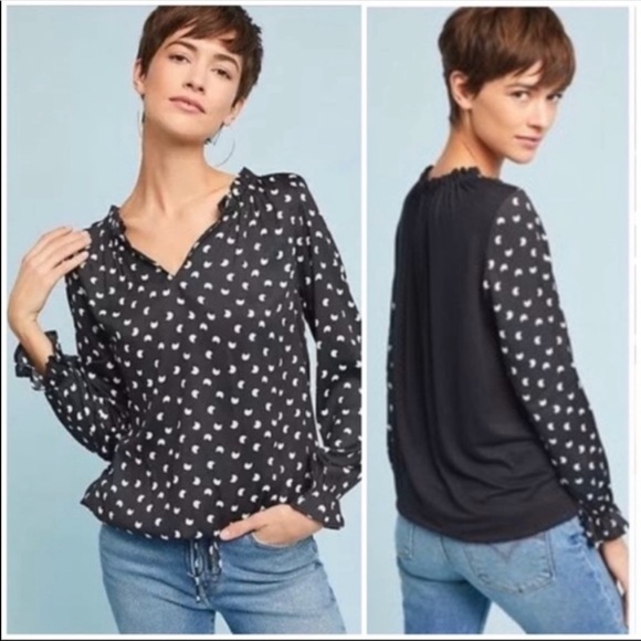 Anthropologie Tops - Anthropologie Dolan Black Top XS